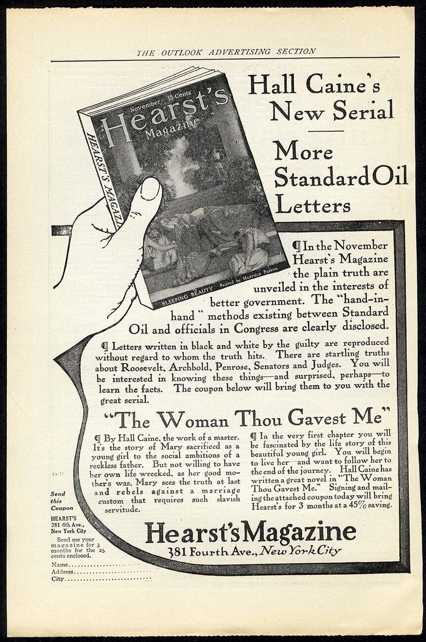 HEARST\'S Magazine 1912 Advertisement MAXFIELD PARRISH Cover Shown in Ad