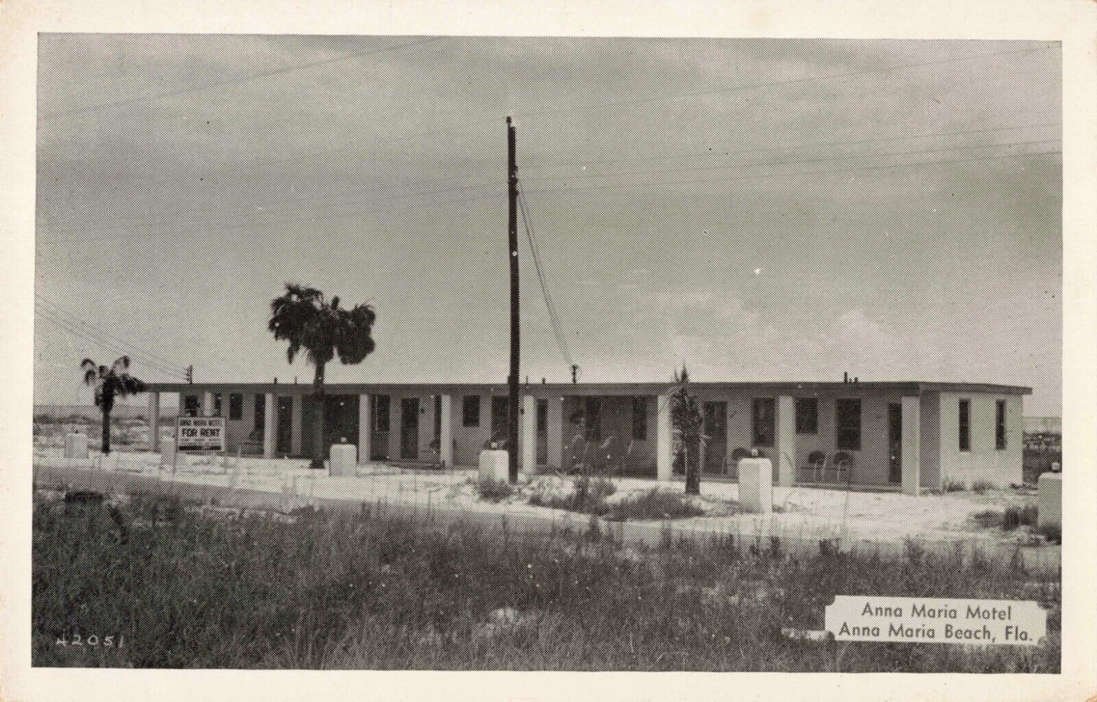 Anna Maria Motel Anna Maria Island Beach Florida FL Bradenton c1940 Postcard
