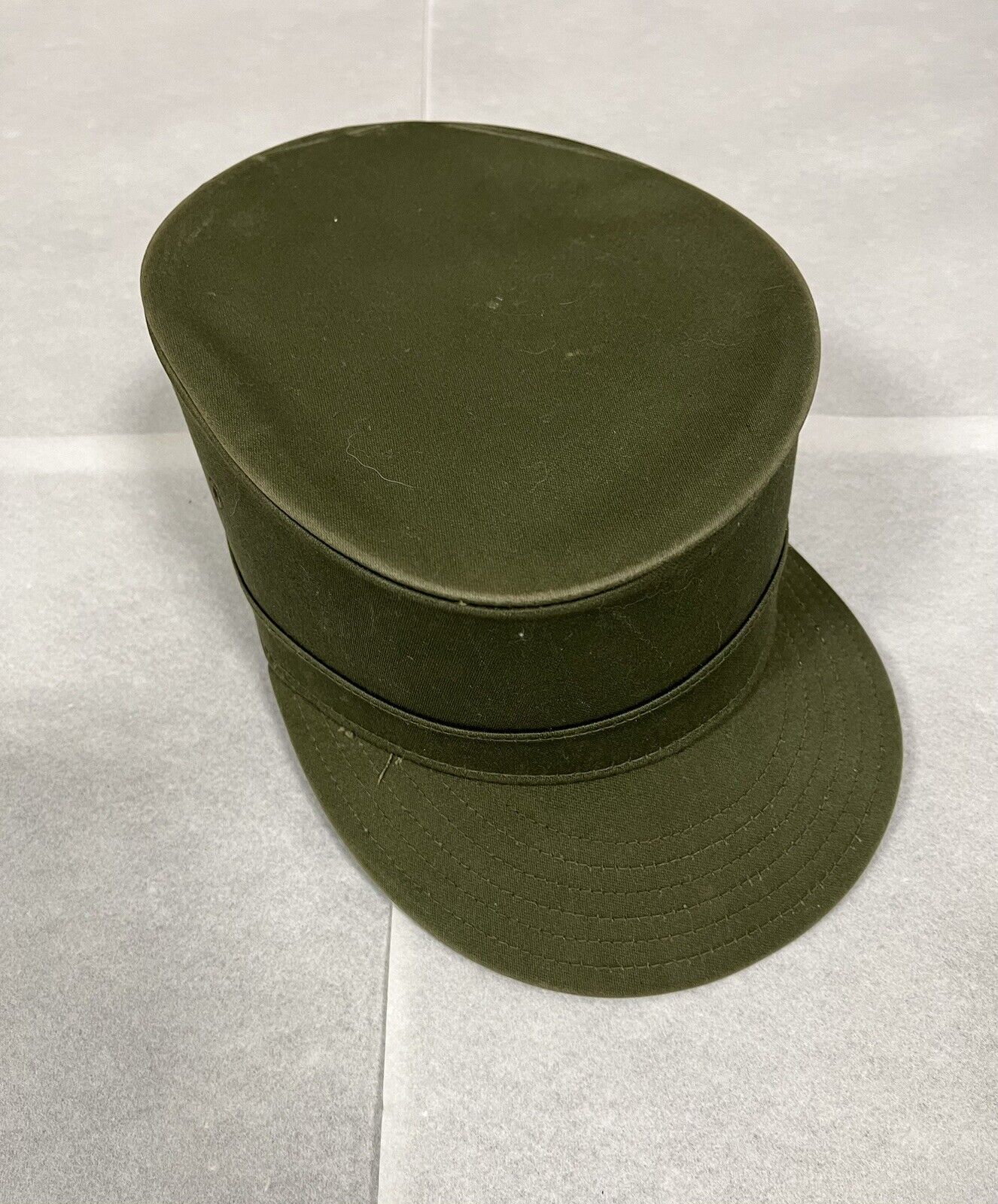 Vintage U.S. Army Green Spring Up Cap Hat