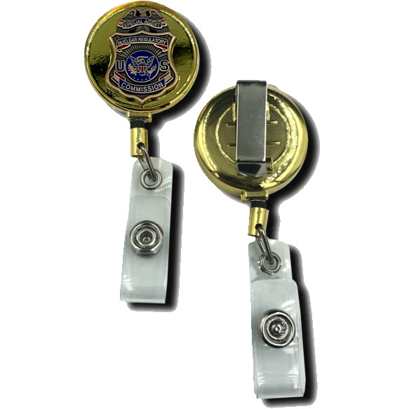 Nuclear Commission Regulatory Commission Special Agent Gold Retractable ID reel