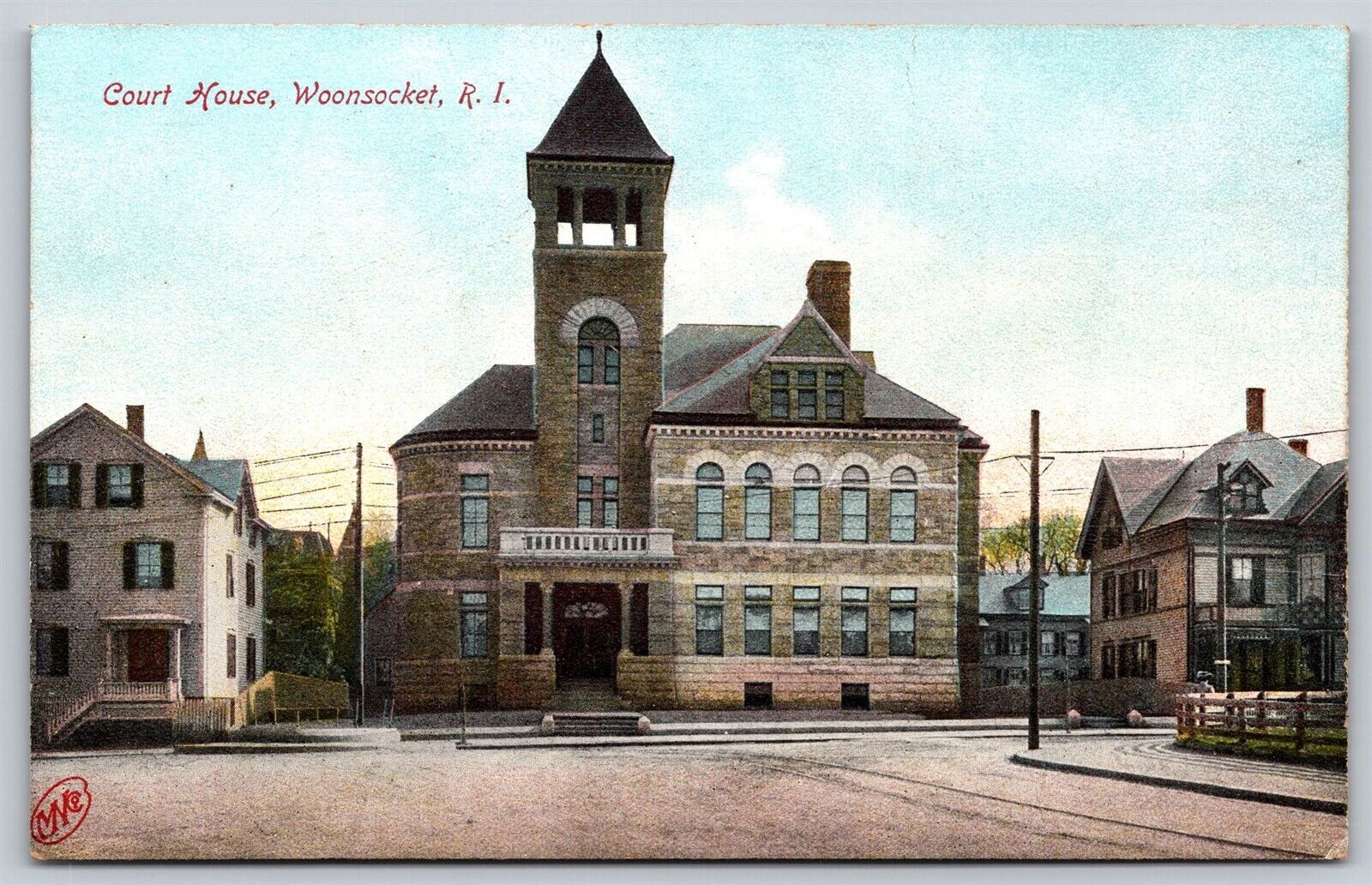 Postcard Court House, Woonsocket RI L178
