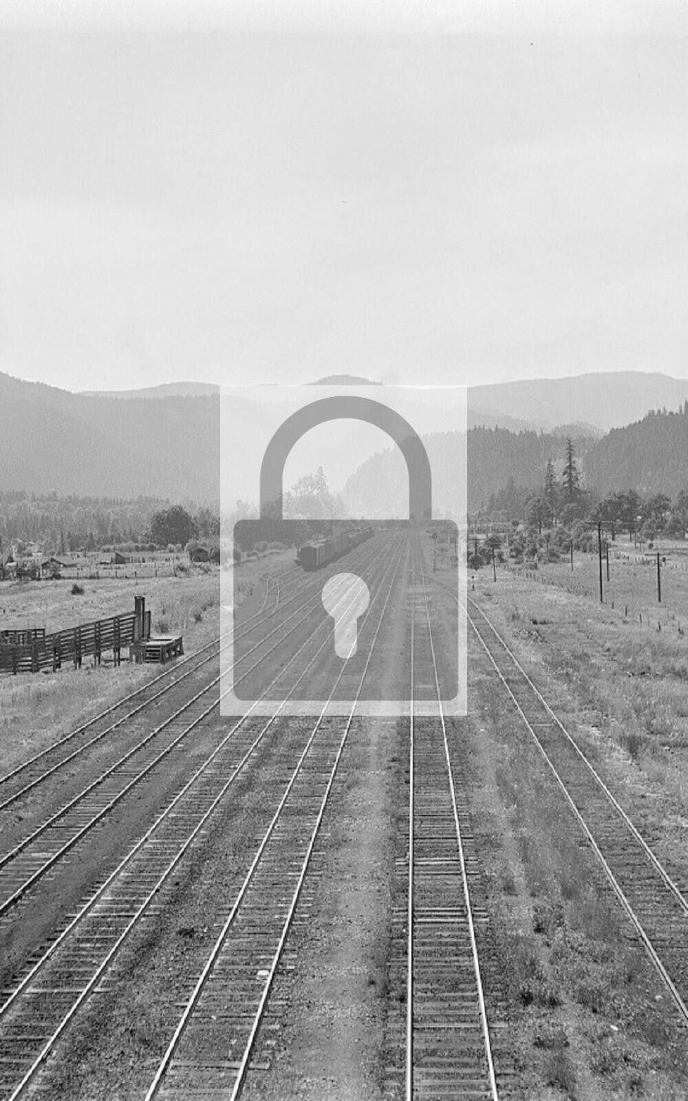 Birds Eye View Railroad Train Tracks Oakridge Oregon OR Reprint Postcard