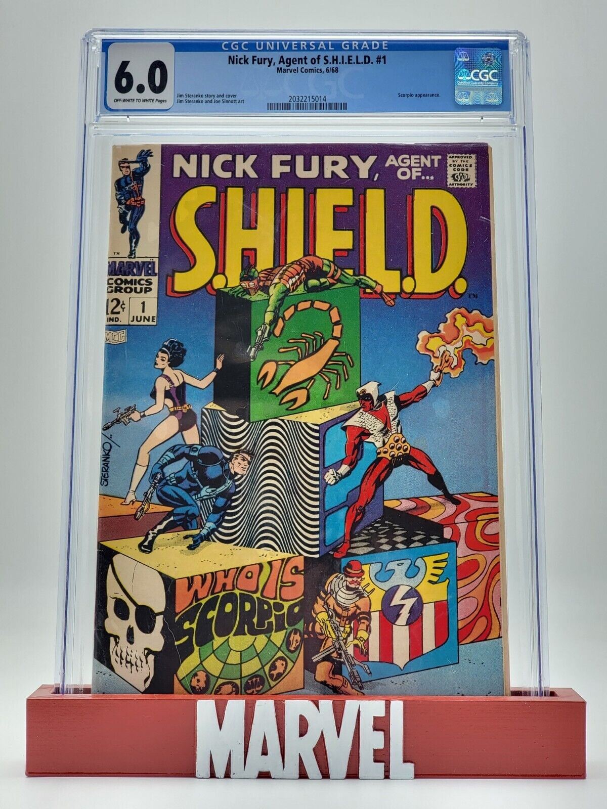 Nick Fury Agent of SHIELD #1 Comic Book 1968 CGC 6.0 Scorpio App Steranko Cover