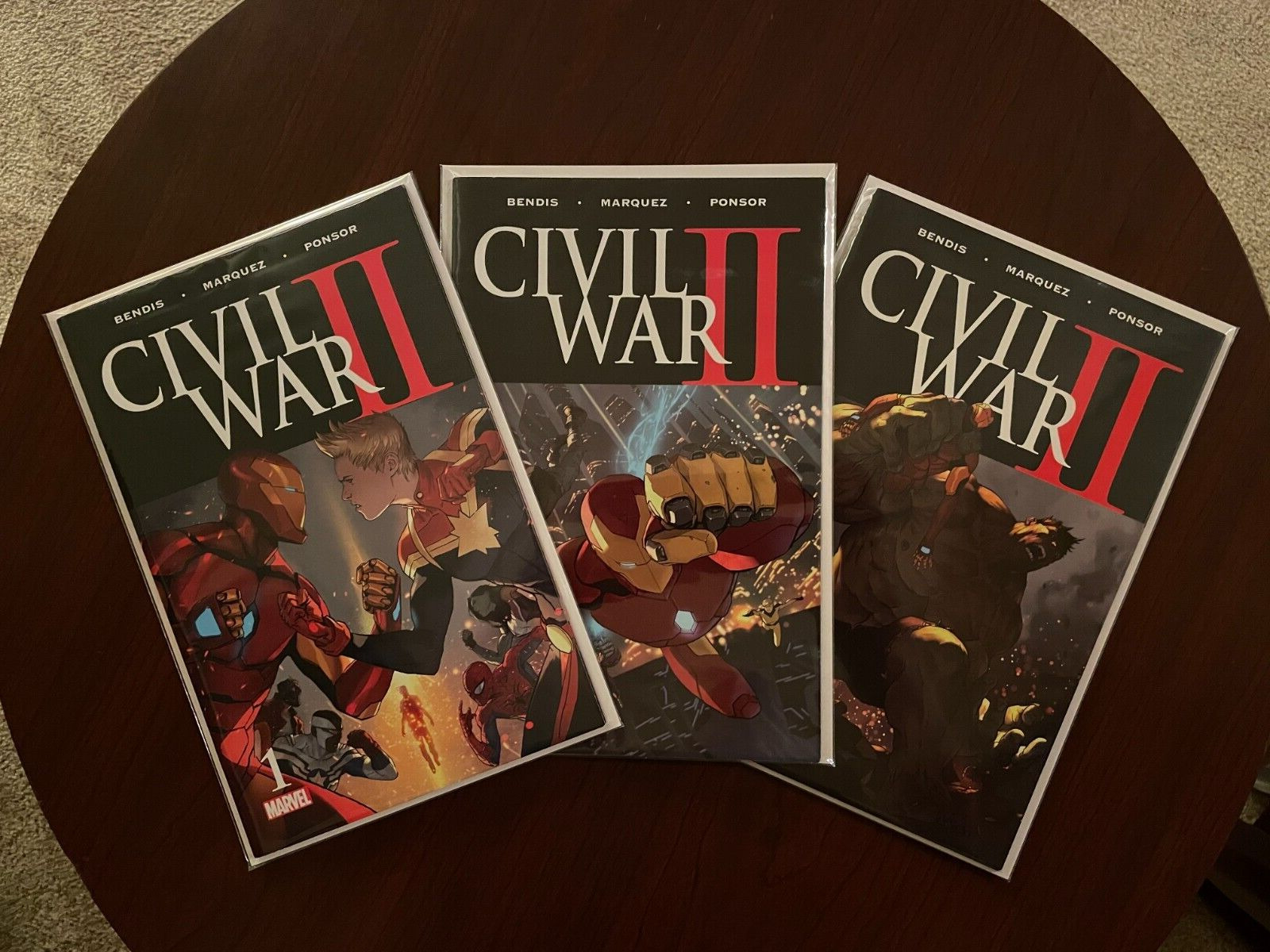 (Lot of 3 Comics) Civil War II #1 #2 #3 (Marvel 2016) Avengers David Marquez