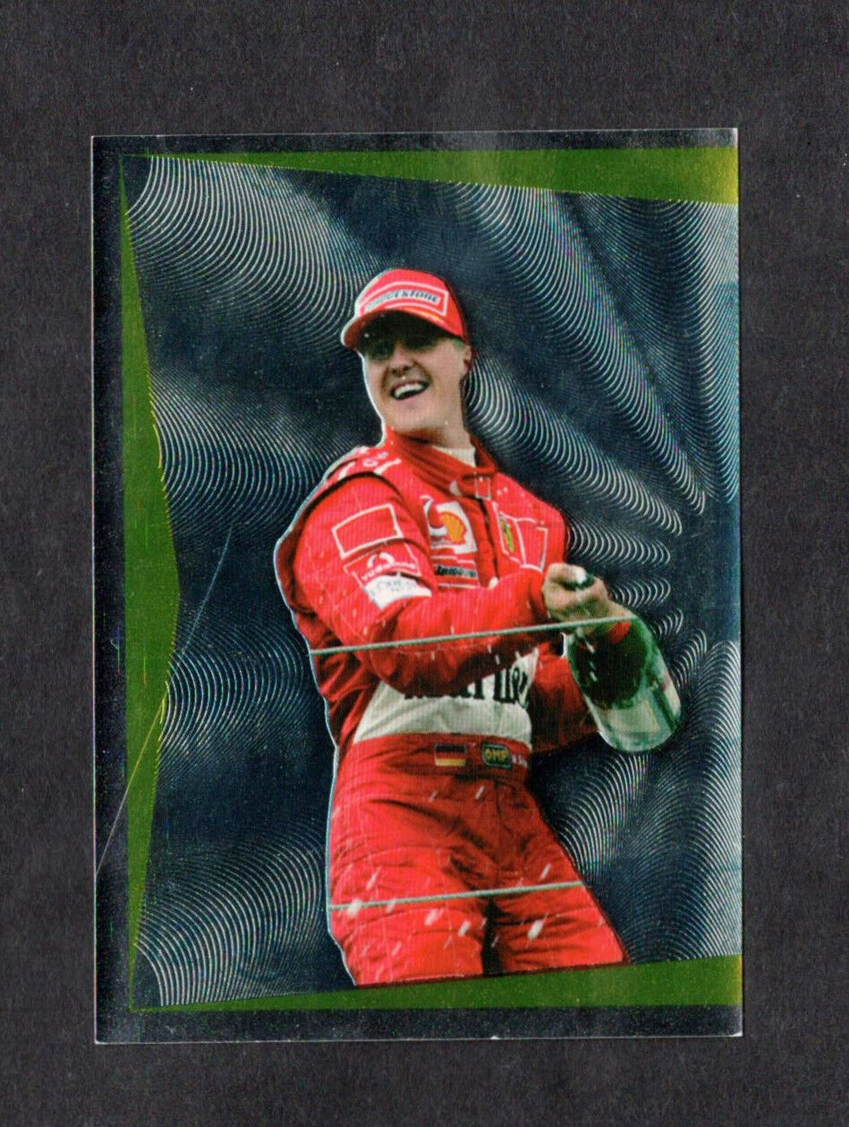 Rare Metal Foil Michael Schumacher 2003 Panini Ferrari Trade Card FI Motor Racer
