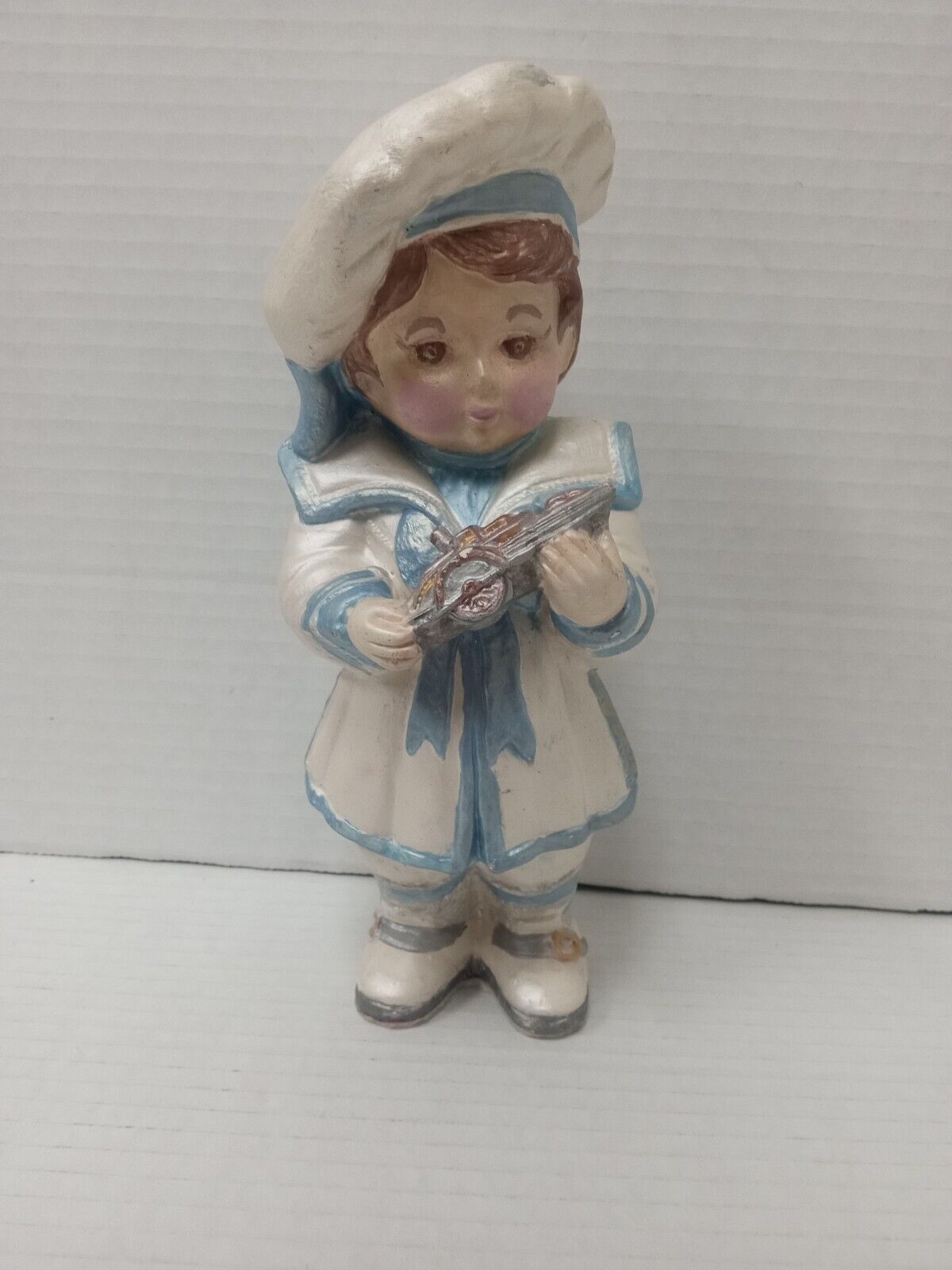 Vintage Porcelain Boy with Boat in Sailor Outfit 8\