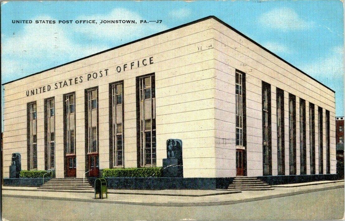 1948. U.S. POST OFFICE, JOHNSTOWN, PA. POSTCARD SC20