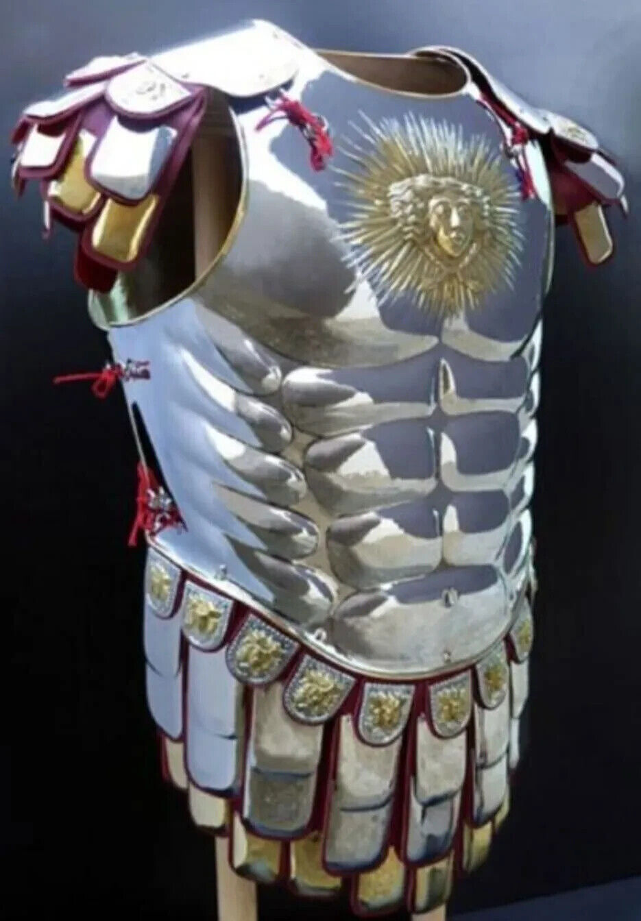 18 Guage Medieval Sun Face Armor Roman Cuirass Reenactment Breastplate