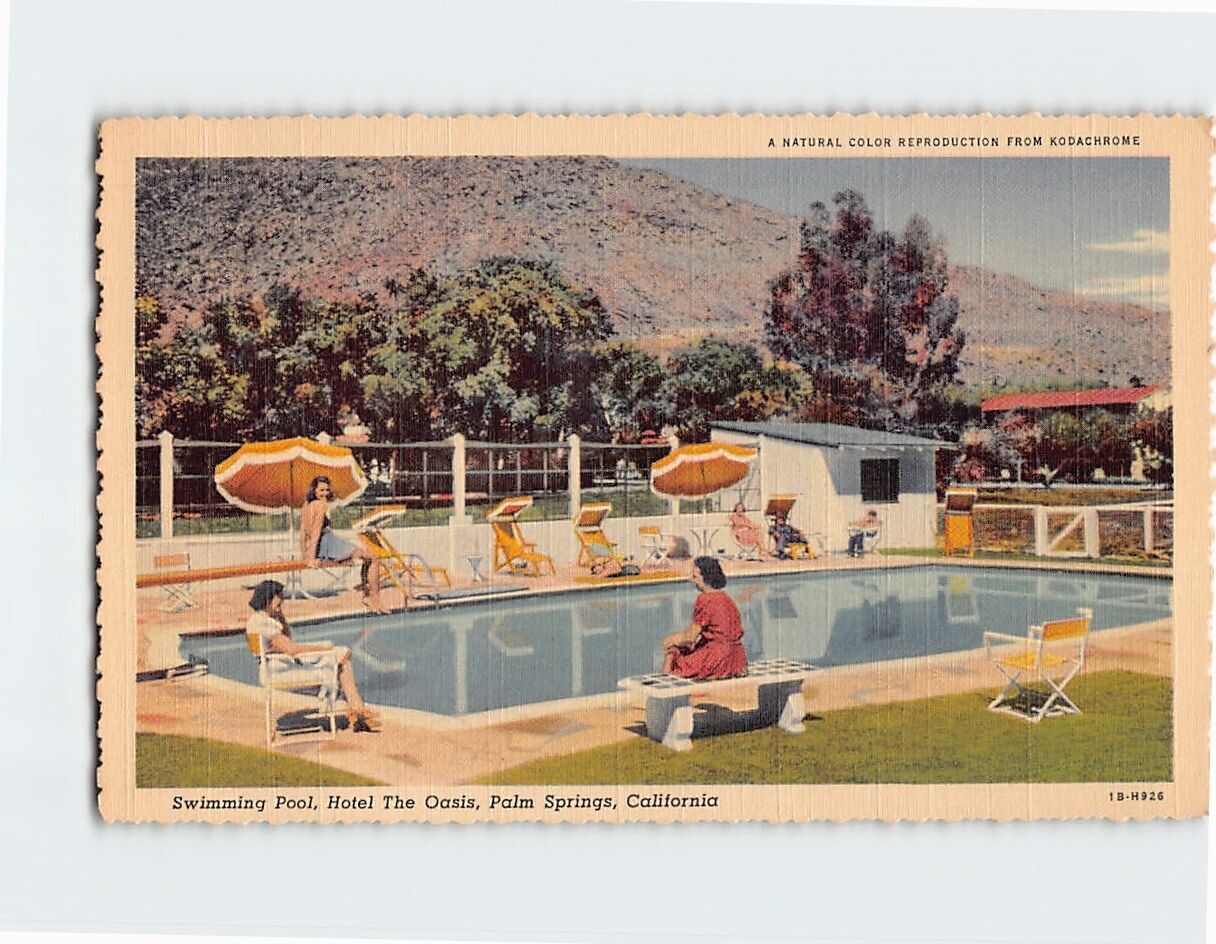 Postcard Swimming Pool Hotel The Oasis Palm Springs California USA North America