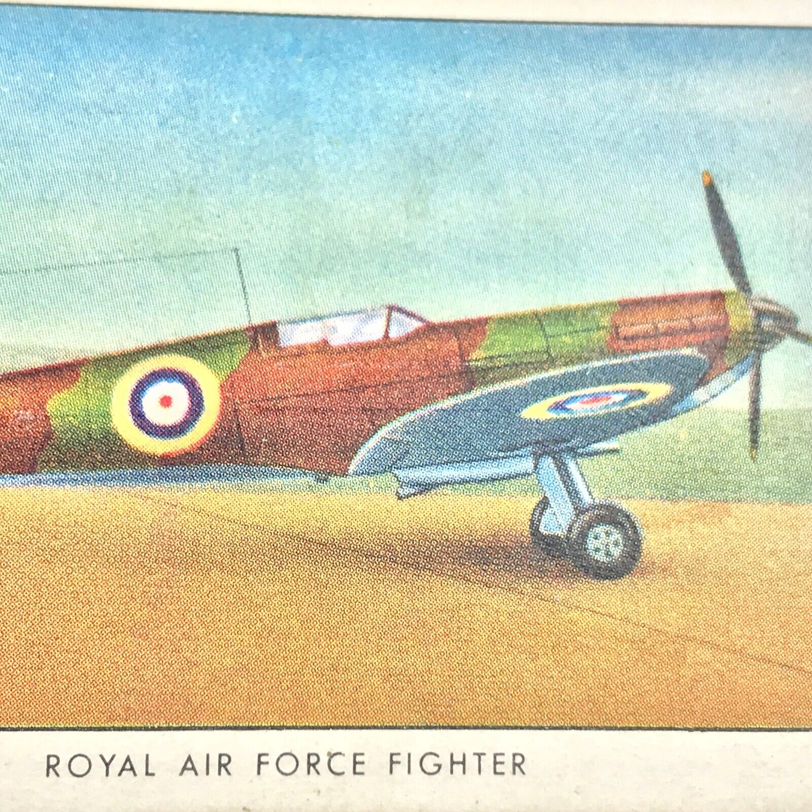 Airplane Wings Historic Royal Air Force Fighter Card Tobacco Cigarette Original