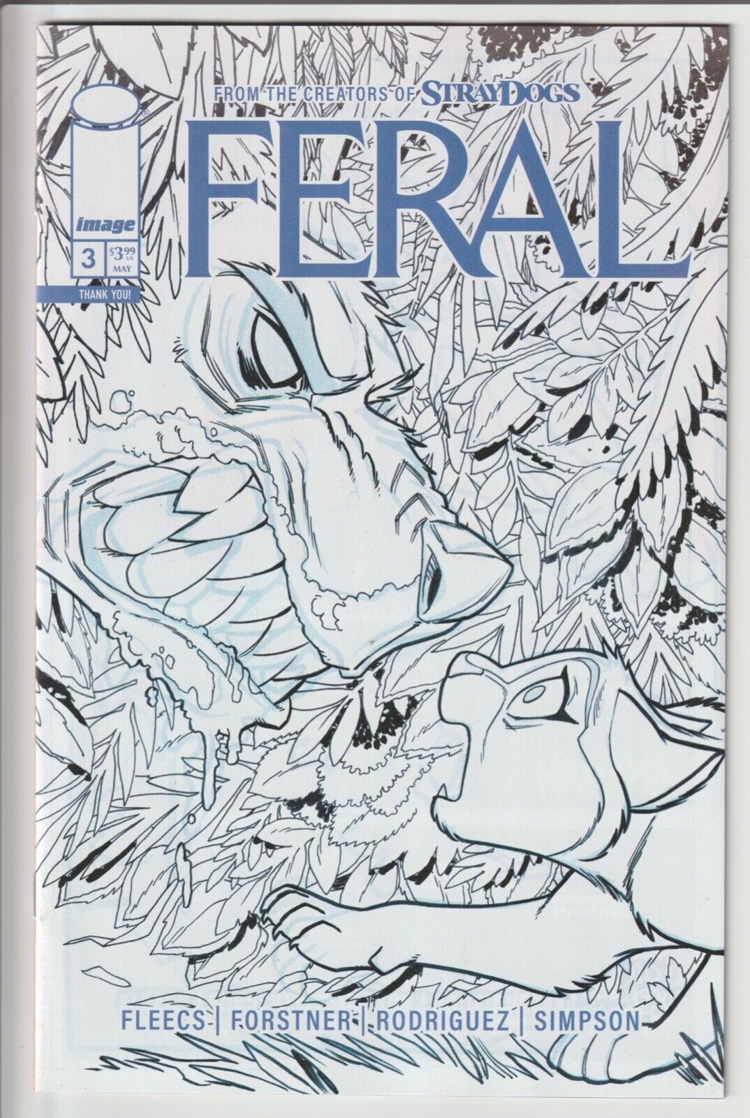 Image Comics Feral (2024) #3 Thank You / One Per Store Variant - NM