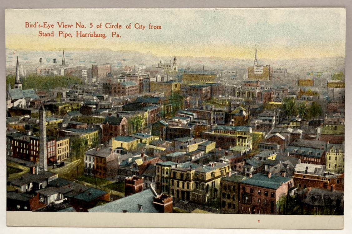 Bird\'s Eye View from Stand Pipe, Harrisburg, PA Pennsylvania Vintage Postcard