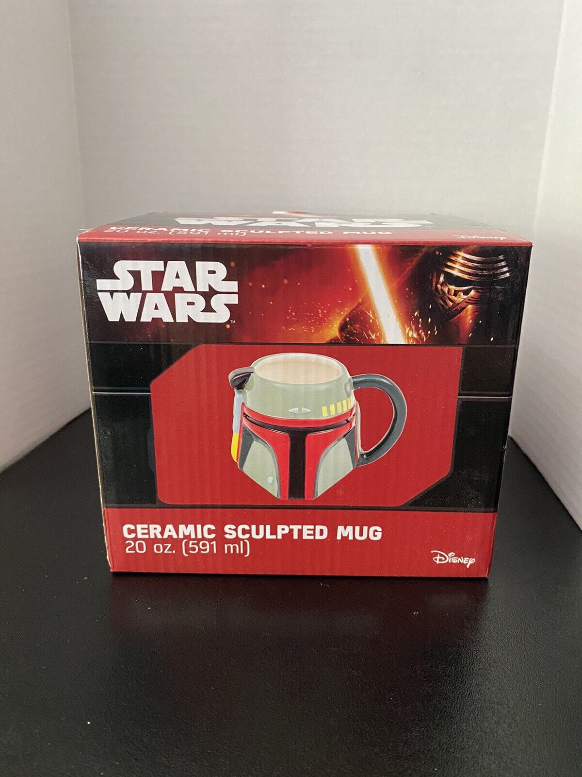 Star Wars Ceramic Sculpted Mug Boba Fett 20 Oz. Brand New
