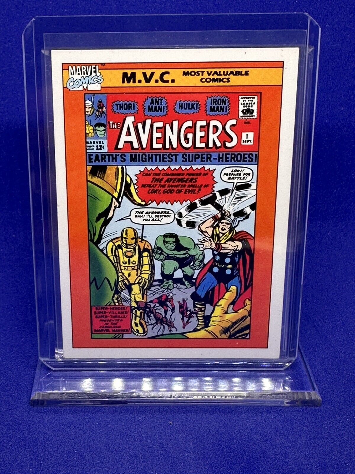 Avengers #1 1990 Marvel Comics Universe Series 1 M.V.C.  *130