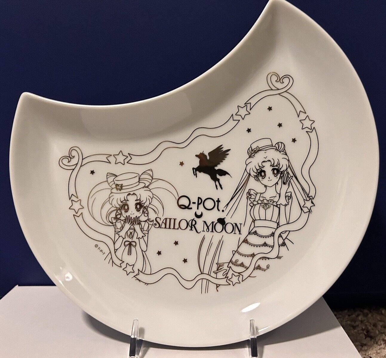 Sailor Moon x Q-Pot Cafe Collaboration Plate in Original Box - Crescent Moon