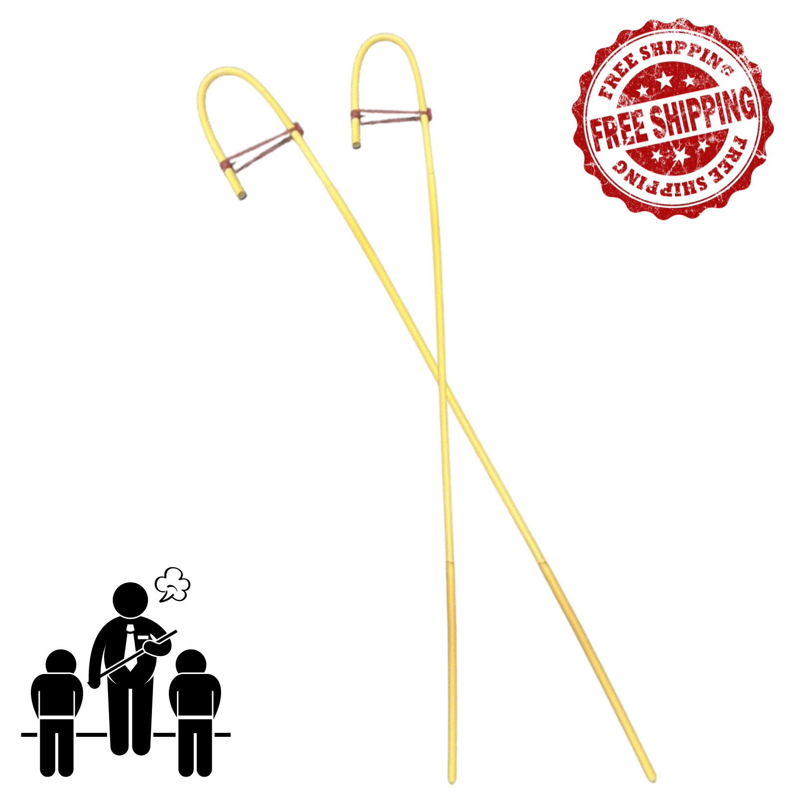 Rattan Scholastic Punishment Cane Stick For Teachers Headmistress- 2 Sticks Pack
