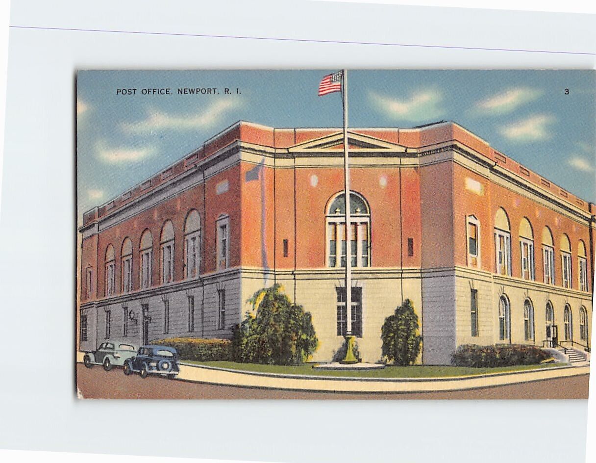 Postcard Post Office Newport Rhode Island USA