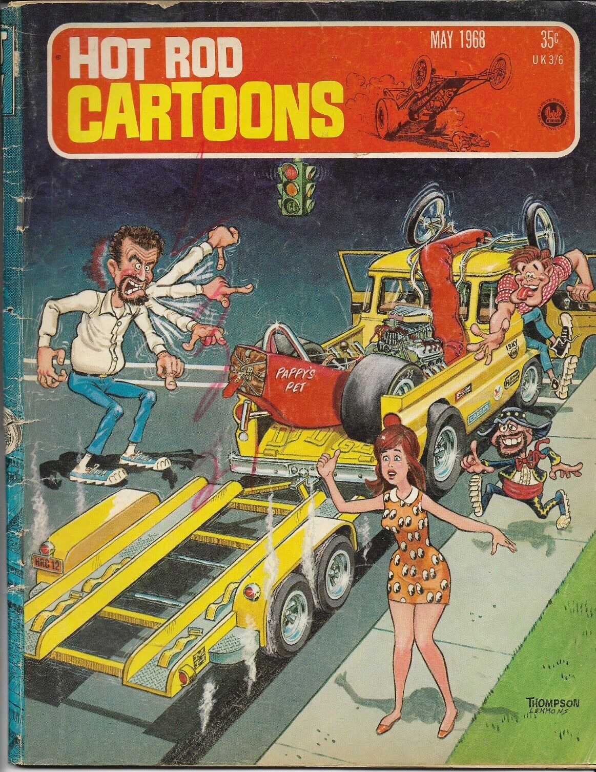 Hot Rod Cartoons~ #21 May 1968 ~ Petersen Publishing GD