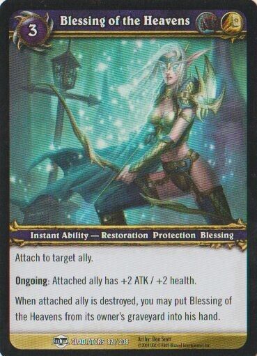 Blessing of the Heavens x4 #82 / Gladiators ENG Warcraft TCG