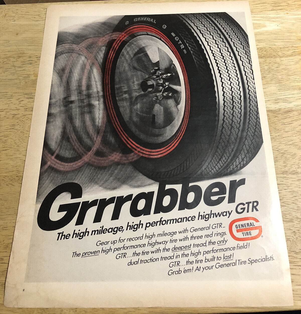 1967 GENERAL TIRES / HOOVER PORTABLE VACUUMS - Vintage Print Ads 2-sided