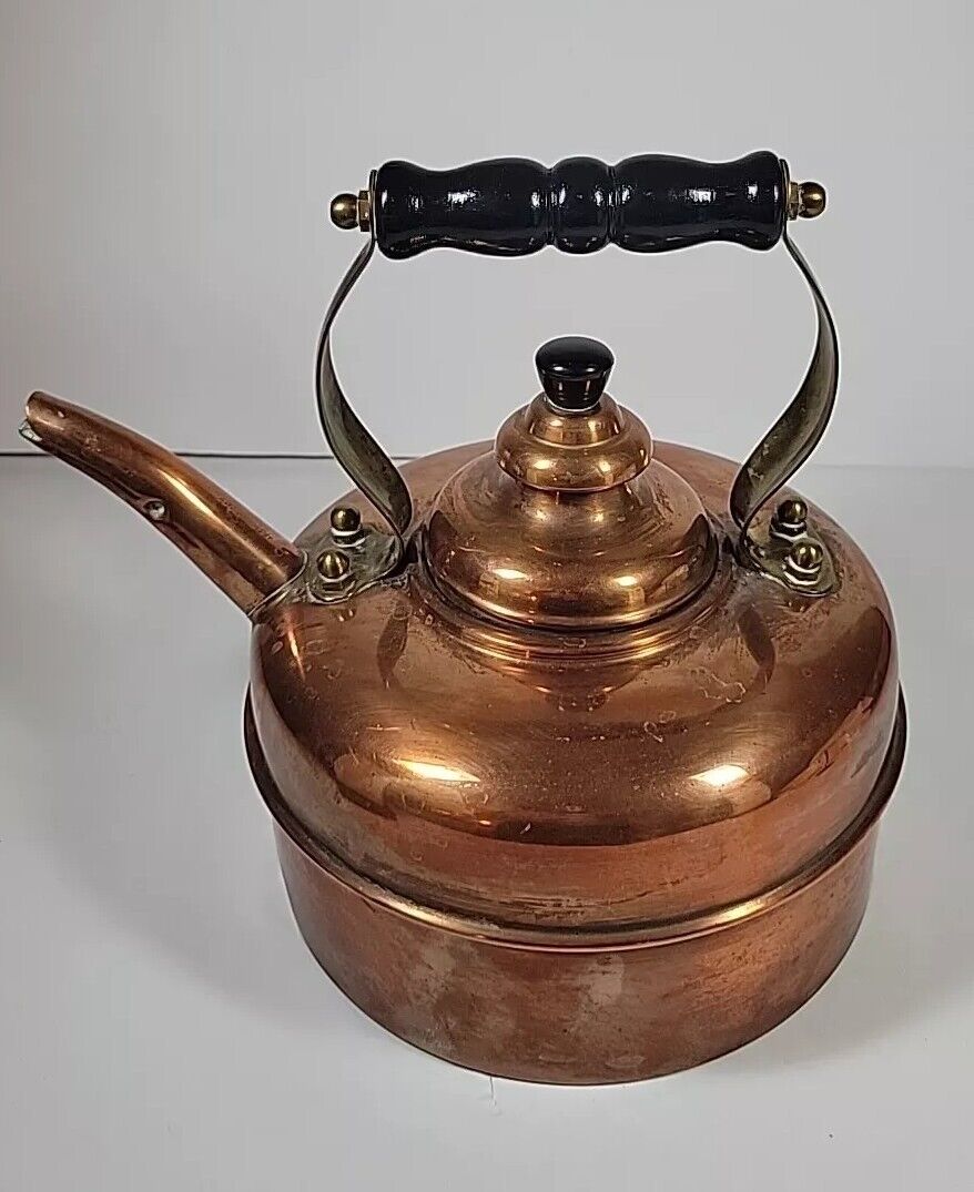 Vintage Simplex Patent 100% Copper Tea Kettle 400709-402190 Made in England 2lbs