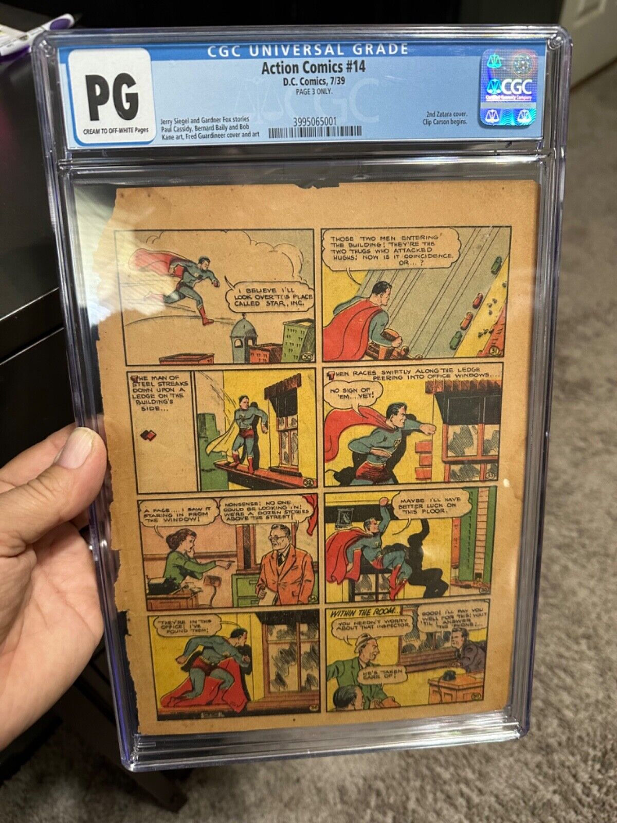 action comics 14 golden age CGC PG early Superman