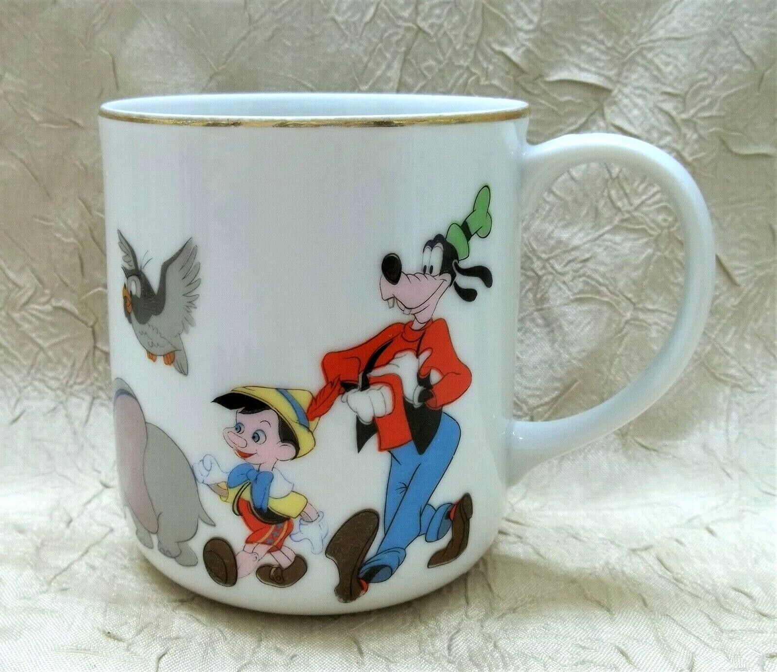 Disney Productions Characters Porcelain Vintage Mug Coffee Cup Japan SEE DETAILS