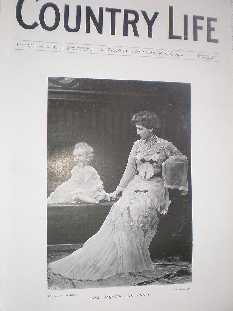 Printed photo Mrs Herbert Henry Asquith Margot Tennant Countess of Oxford 1904