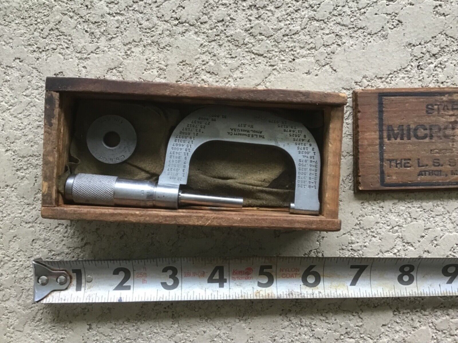 Vintage L.S. Starrett No. 217 Outside Micrometers Machinist Tools USA