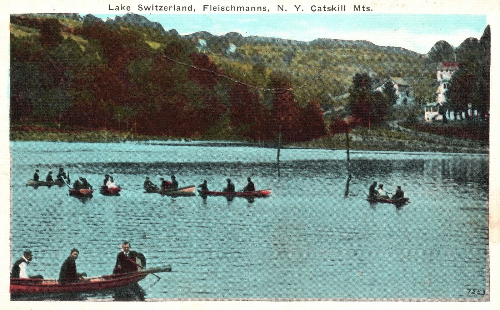 Vintage Postcard 1920\'s Lake Switzerland Fleischmanns Catskill Mts. N. Y.