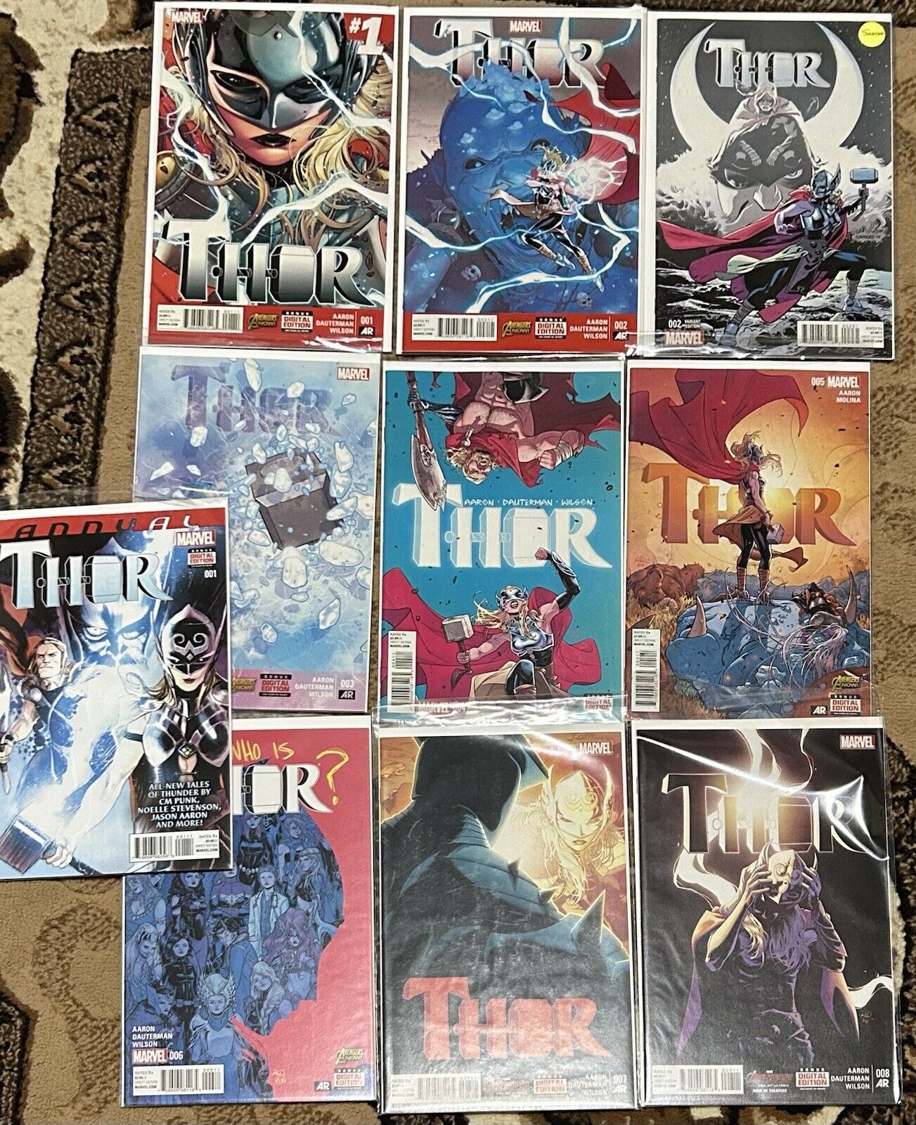 Thor 2014 #1-8 + Annual #1A & Variant #2 Complete 4th Series (Jane Foster) NEW