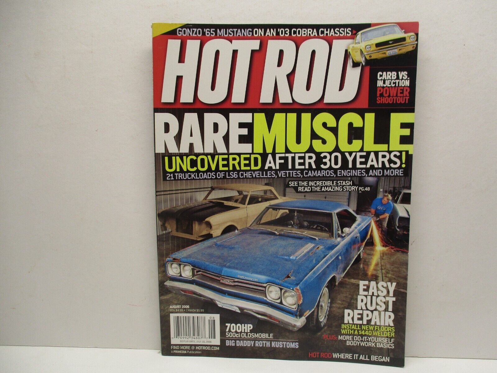 Aug. 2006  Hot Rod Magazine Van Truck Car Parts Dodge Ford Chevy Shelby Camaro