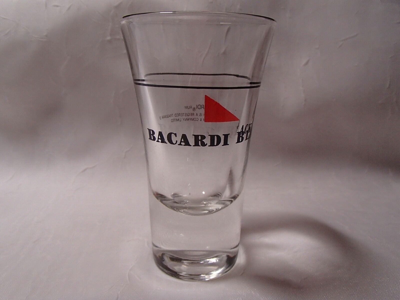 Bacardi Black shot glass