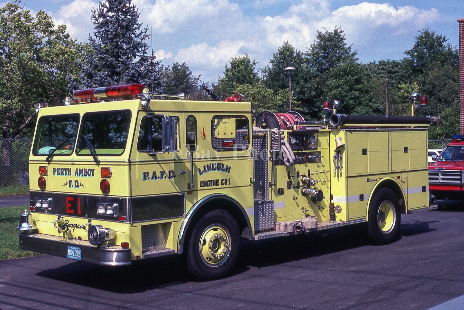 Fire Apparatus Slide- Perth Amboy NJ Lincoln Engine Company Seagrave