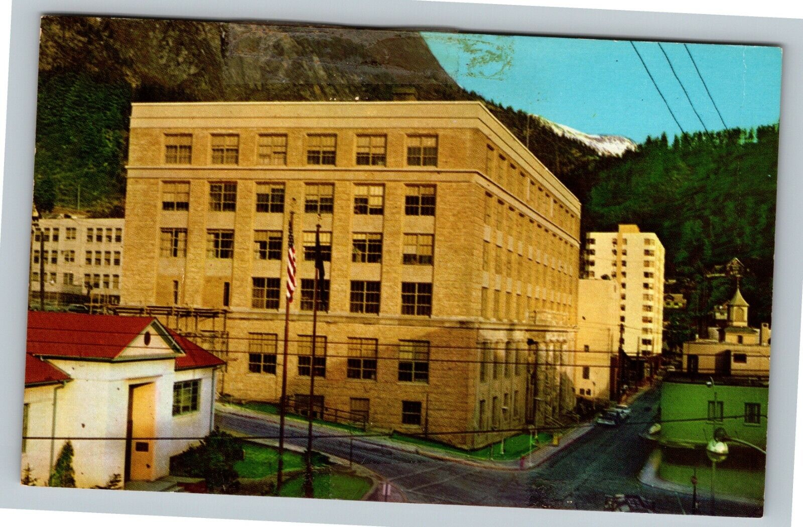 Juneau AK, State Capitol Building, Alaska Vintage Postcard