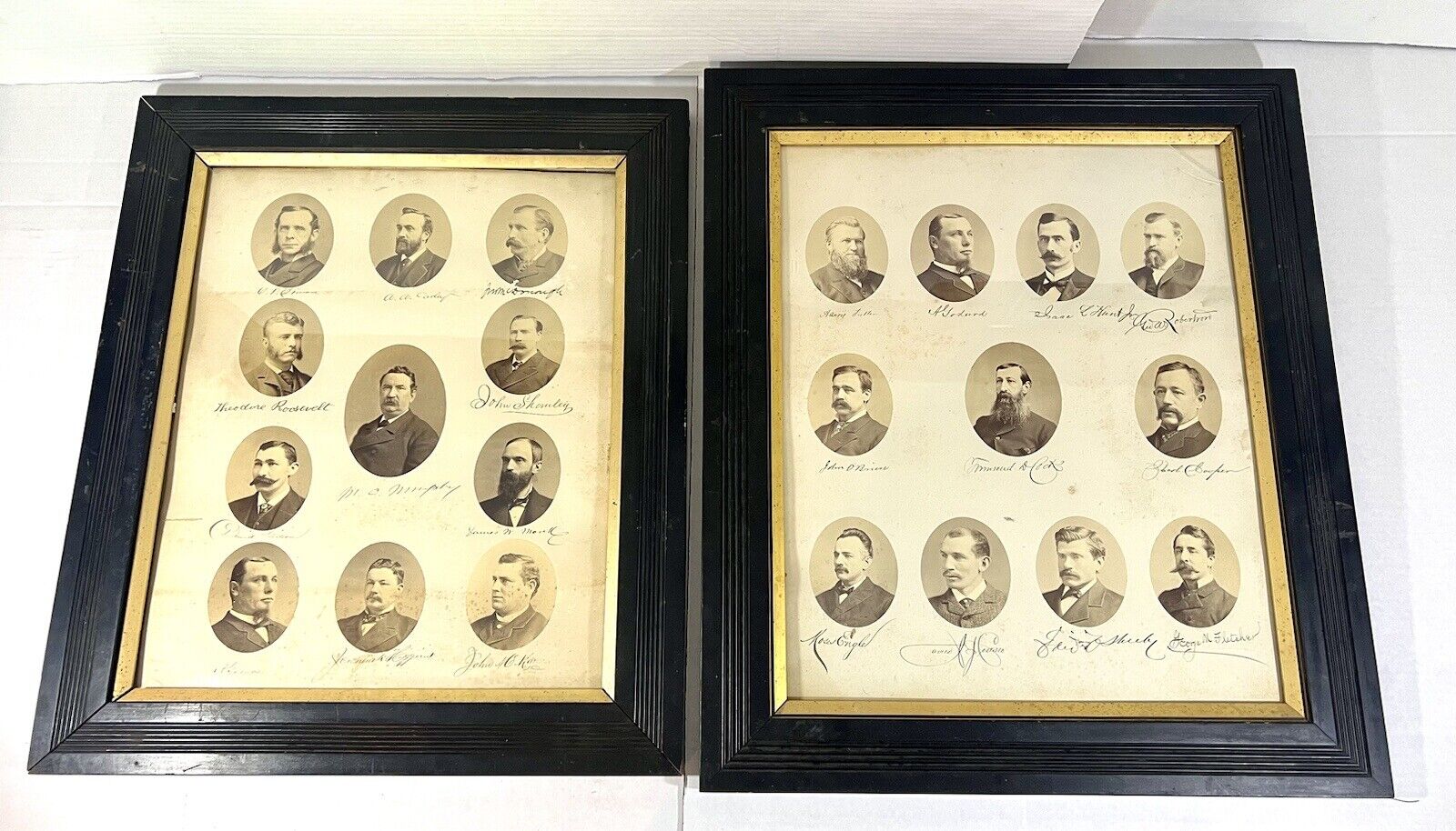 Rare Early 1882 New York Assembly Theodore Roosevelt Signed Photo 22 Signatures