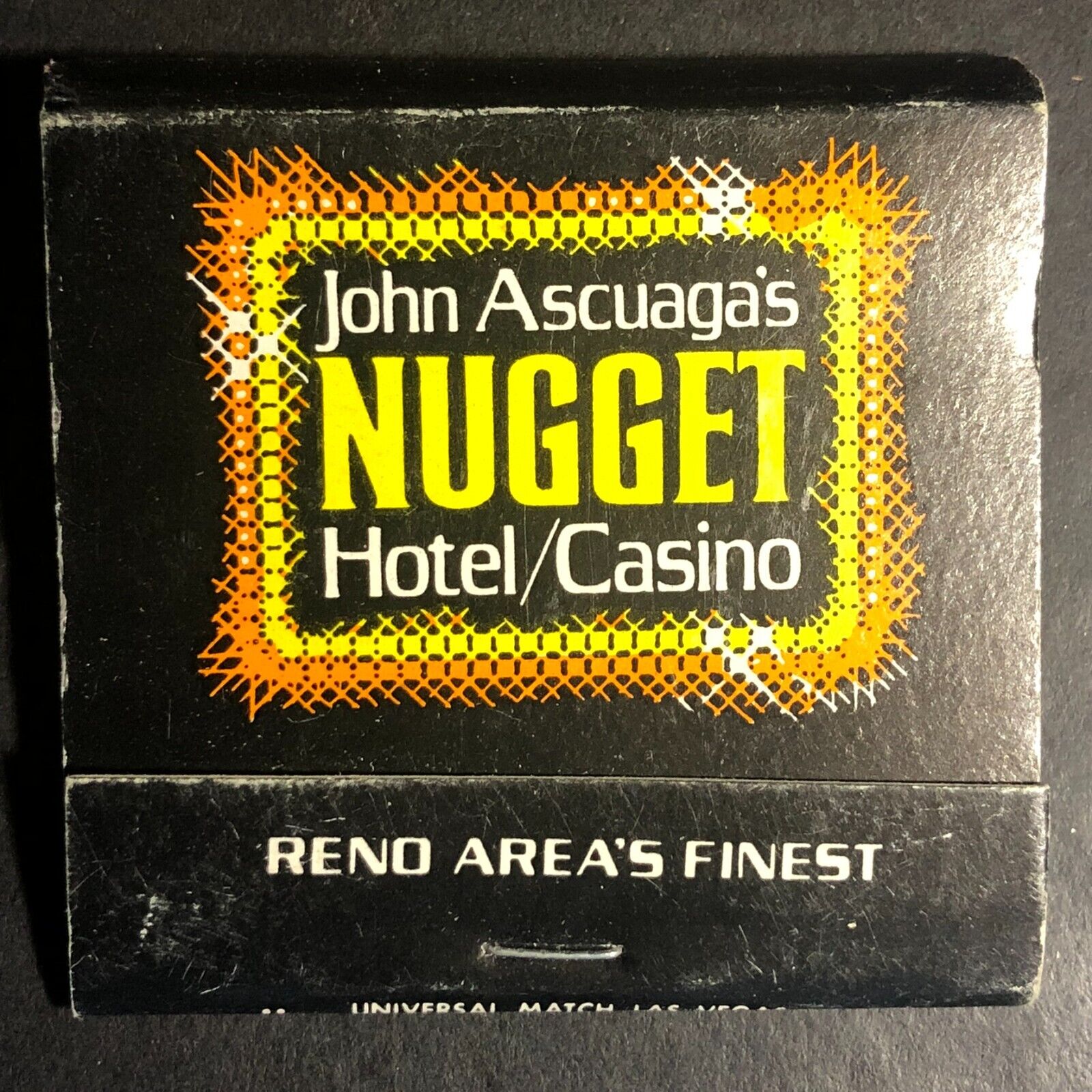John Ascuaga\'s Nugget Hotel Casino Sparks, NV Full Matchbook c1980\'s