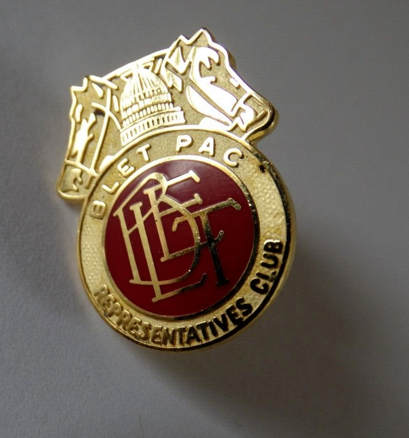 BROTHERHOOD OF LOCOMOTIVE ENGINEERS and trainmen BLET pac COLLECTIBLE PIN