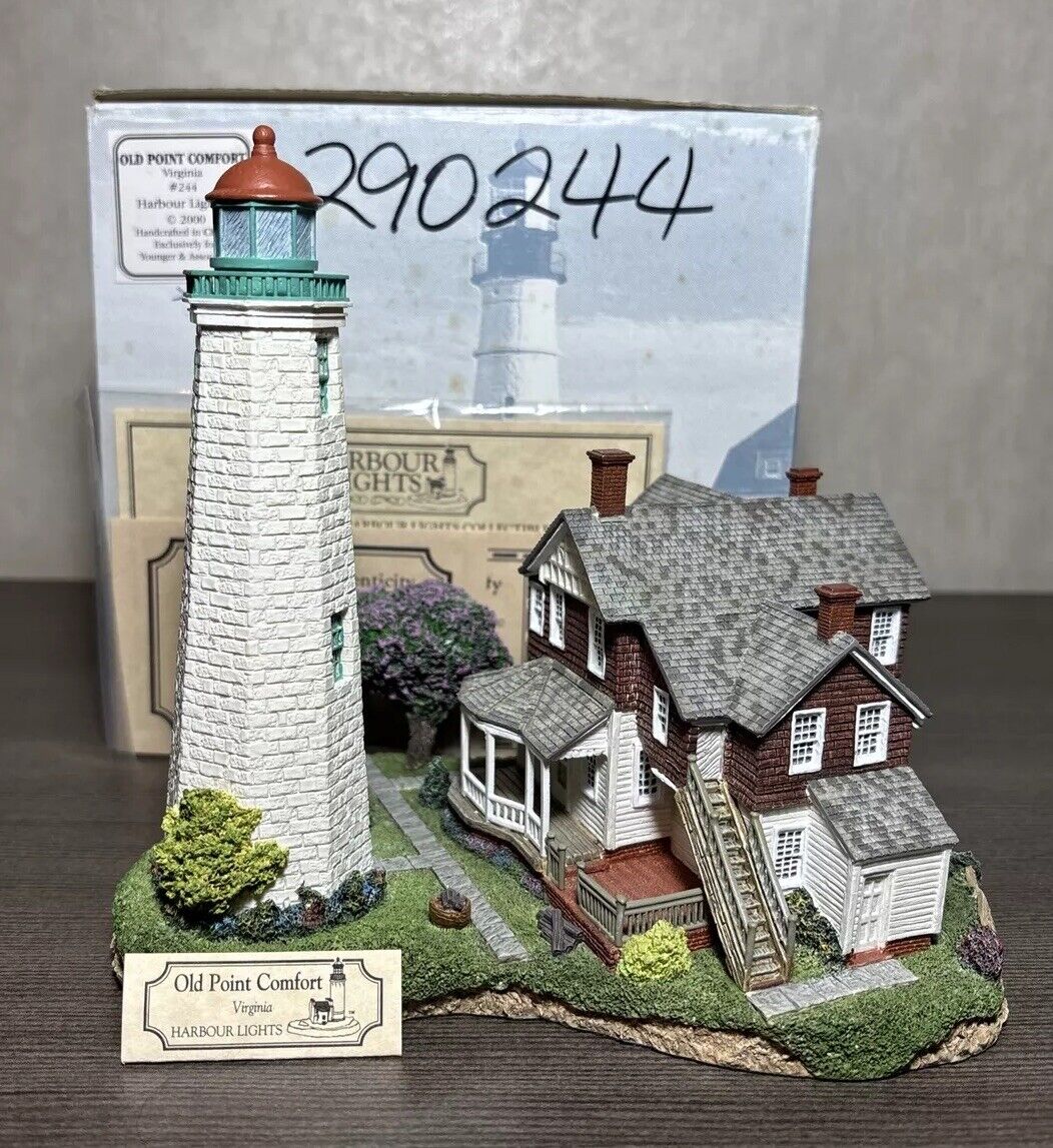 Harbour Lights - 2000 Old Point Comfort, Virginia #244 Lighthouse COA, Box