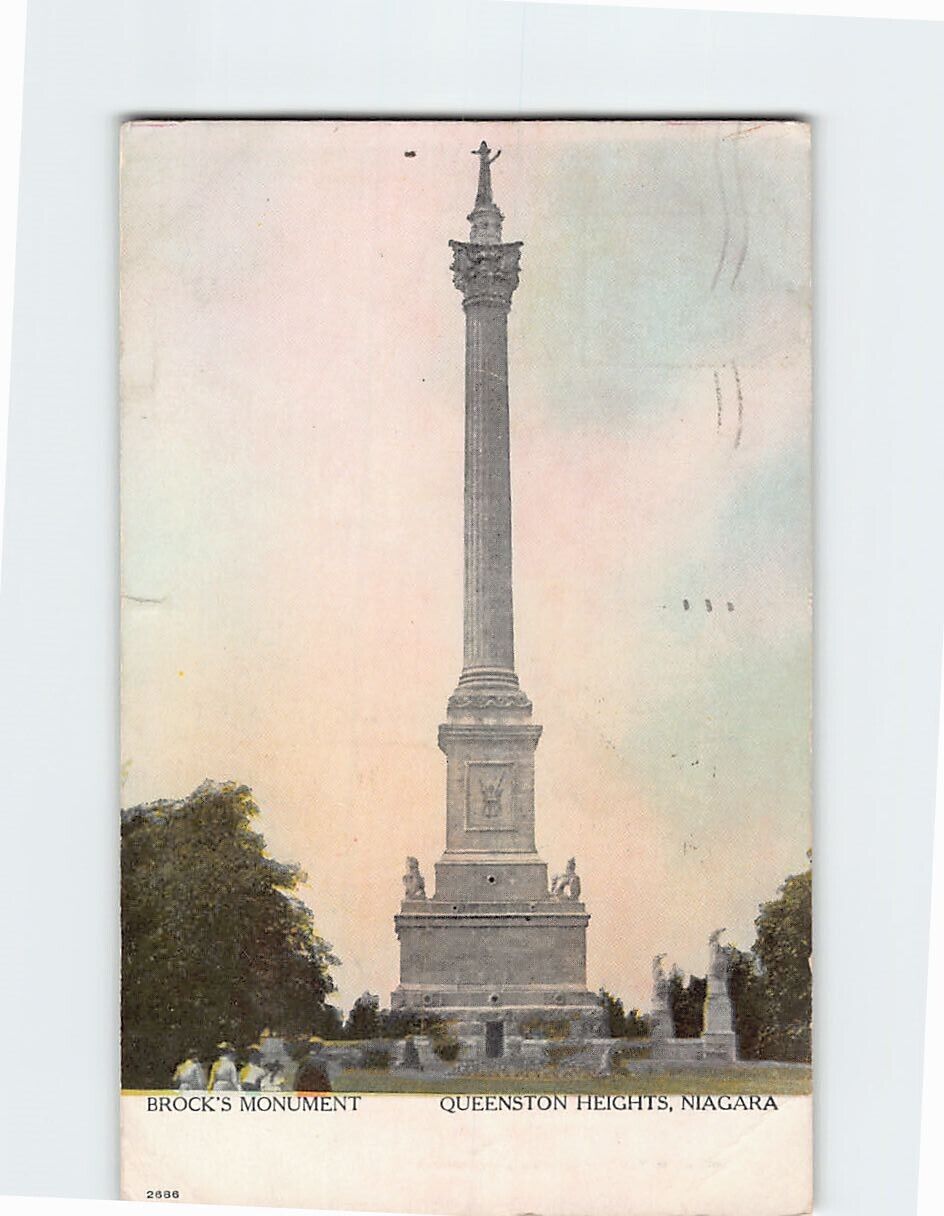 Postcard Brock\'s Monument Queenston Heights Niagara-on-the-Lake Ontario Canada