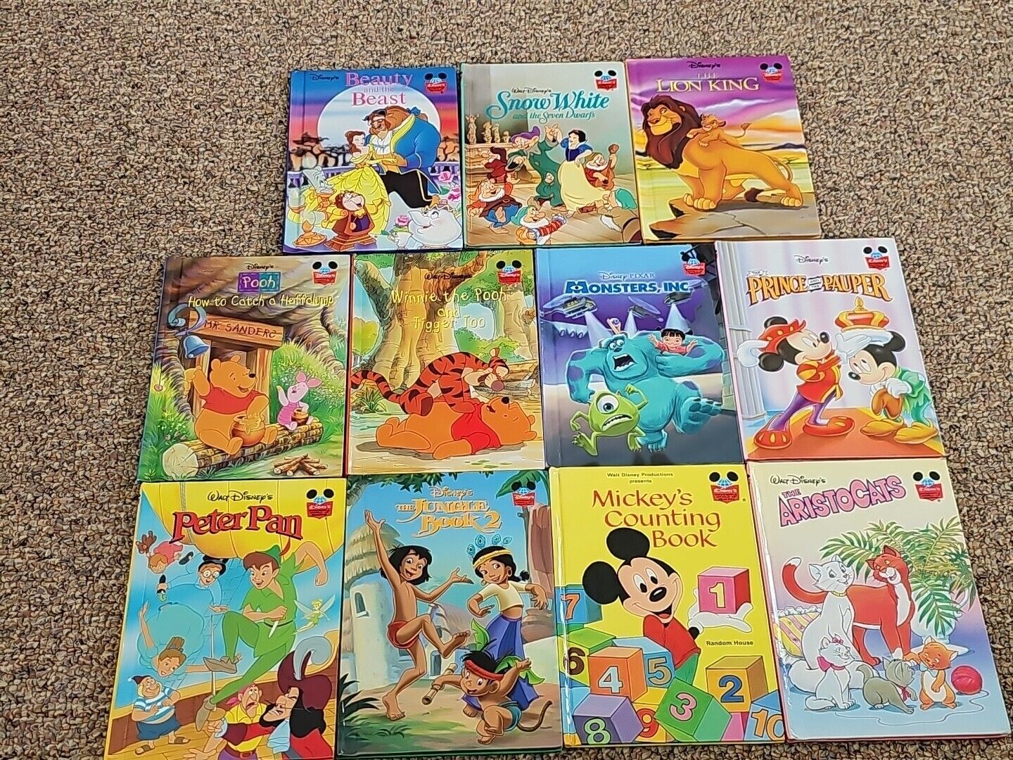 Lot of 11 Classic Disney’s Wonderful World Of Reading hardcover books