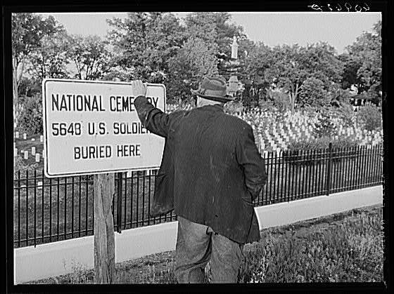 National cemetery,Cairo,Illinois,IL,Alexander County,Farm Security Admin,FSA,1