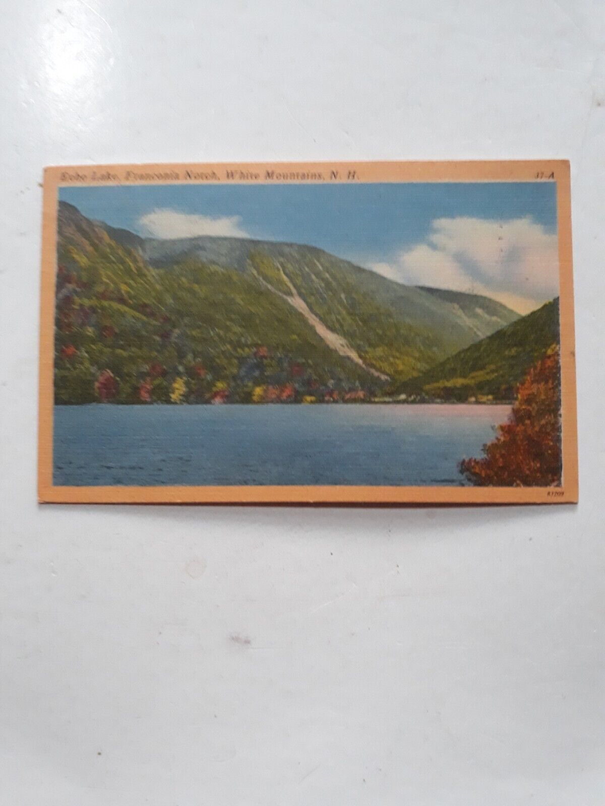 Linen Echo Lake Franconia Notch White Mountains New Hampshire Postcard Rectangle