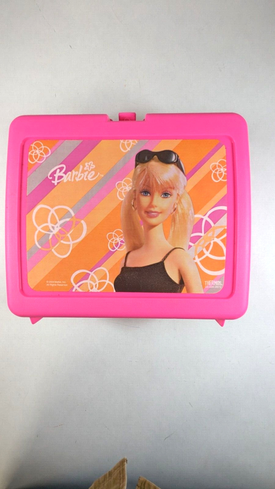 Barbie Thermos Brand Pink Plastic Lunch Box With Drink Bottle.  New