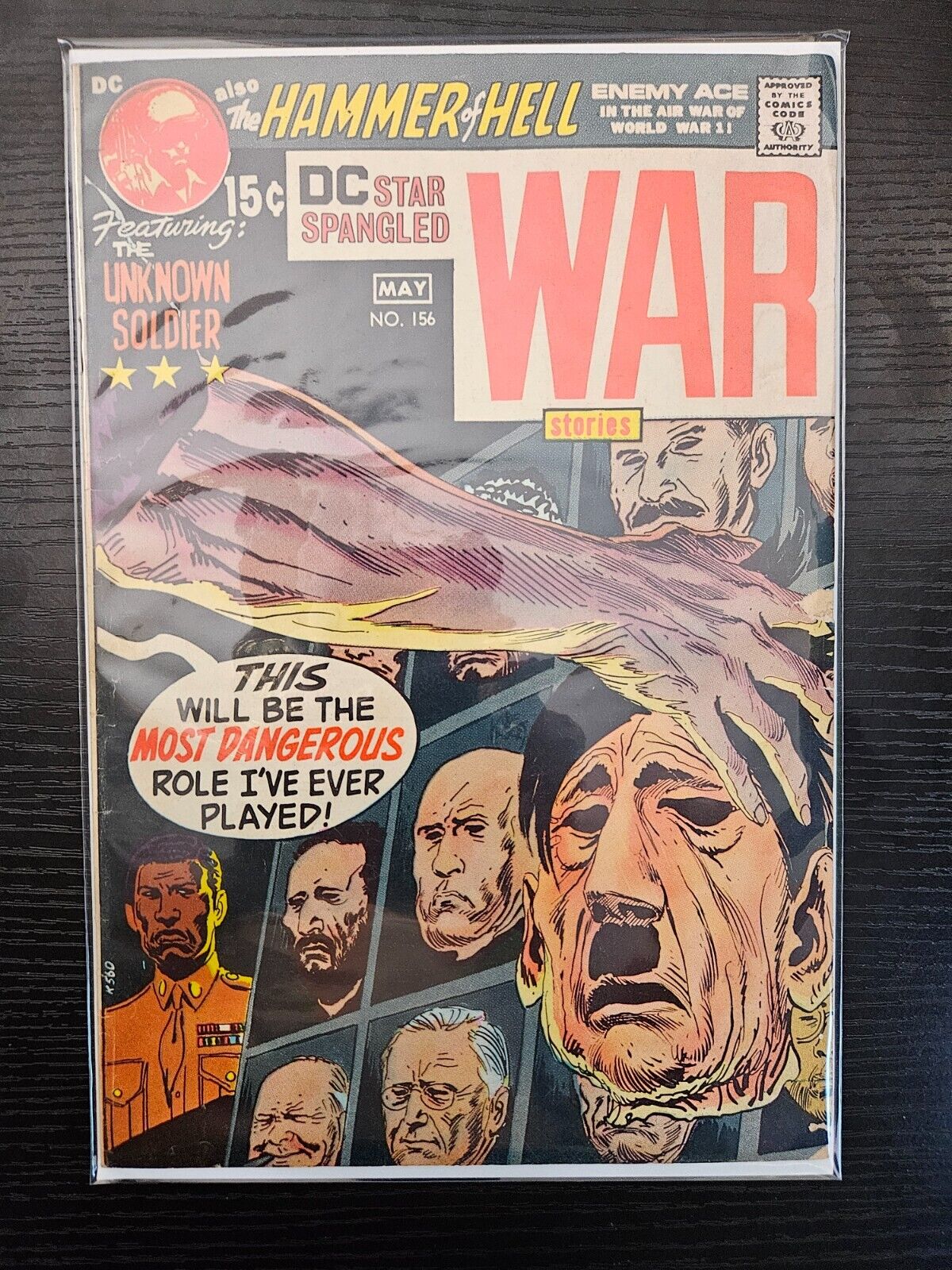 STAR-SPANGLED WAR STORIES #156 (DC 1971) 1st BATTLE ALBUM Hitler Mask Cover