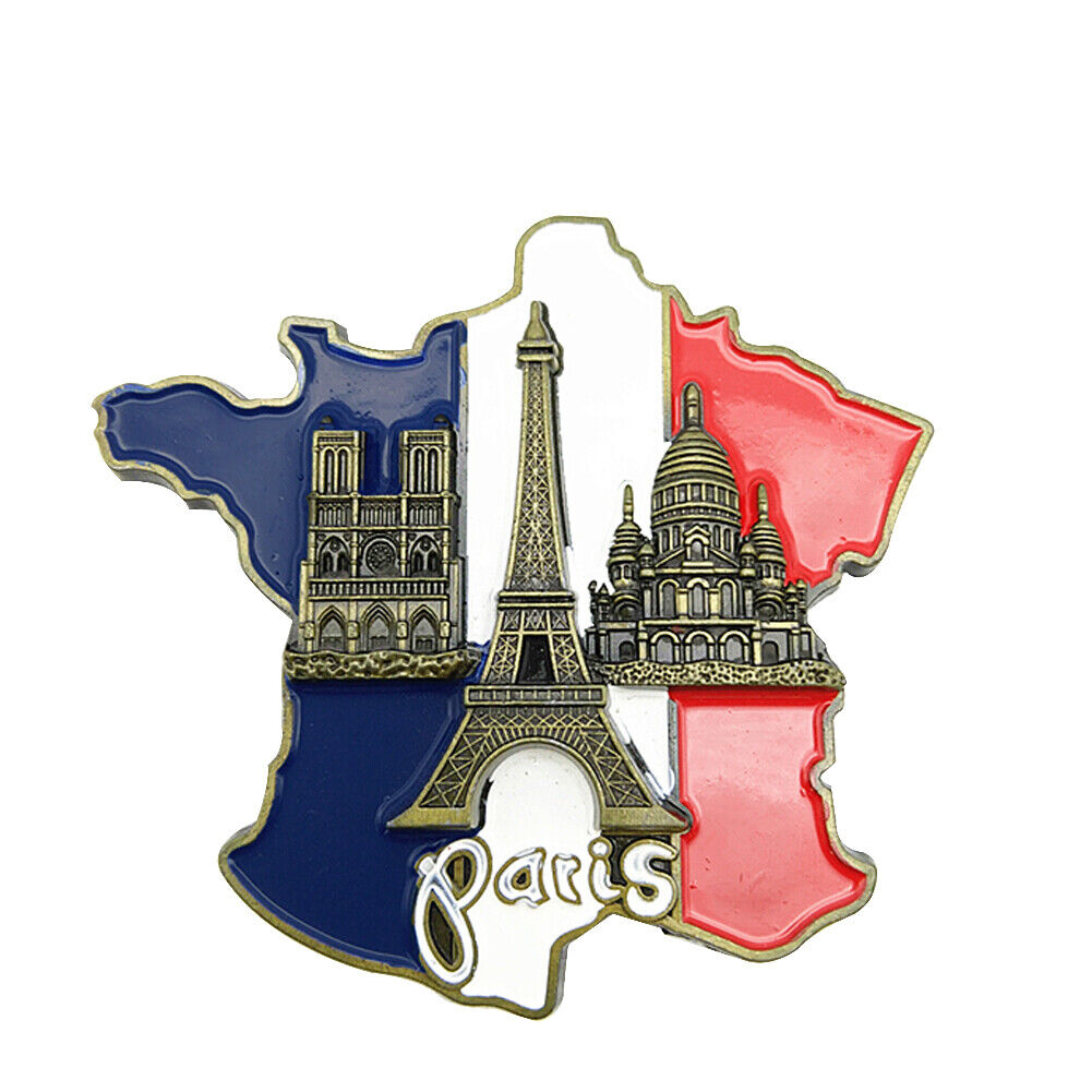 Paris Fridge Magnet France Map Refrigerator Sticker Europe Tourist Souvenir
