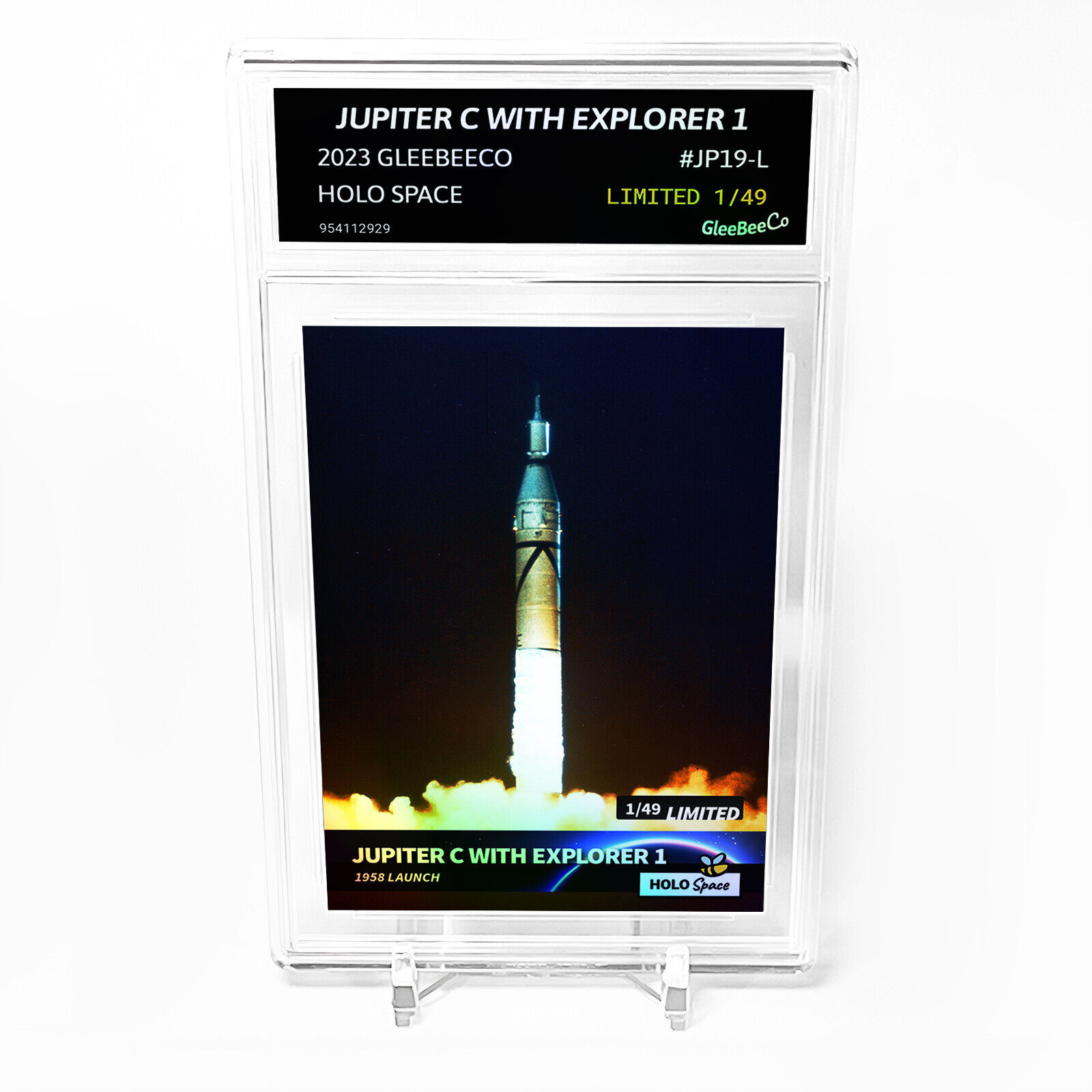 JUPITER C WITH EXPLORER 1 Card GleeBeeCo Holo Space #JP19-L NASA /49