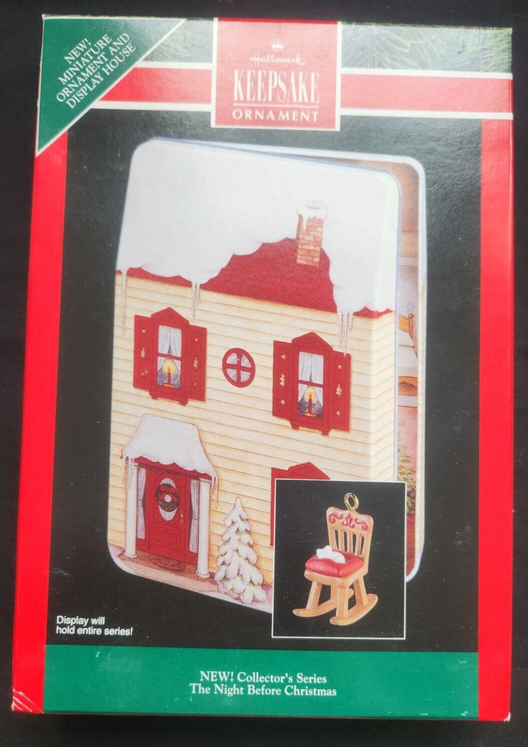 Hallmark The Night Before Christmas (display box & chair) 1st in Series 1992