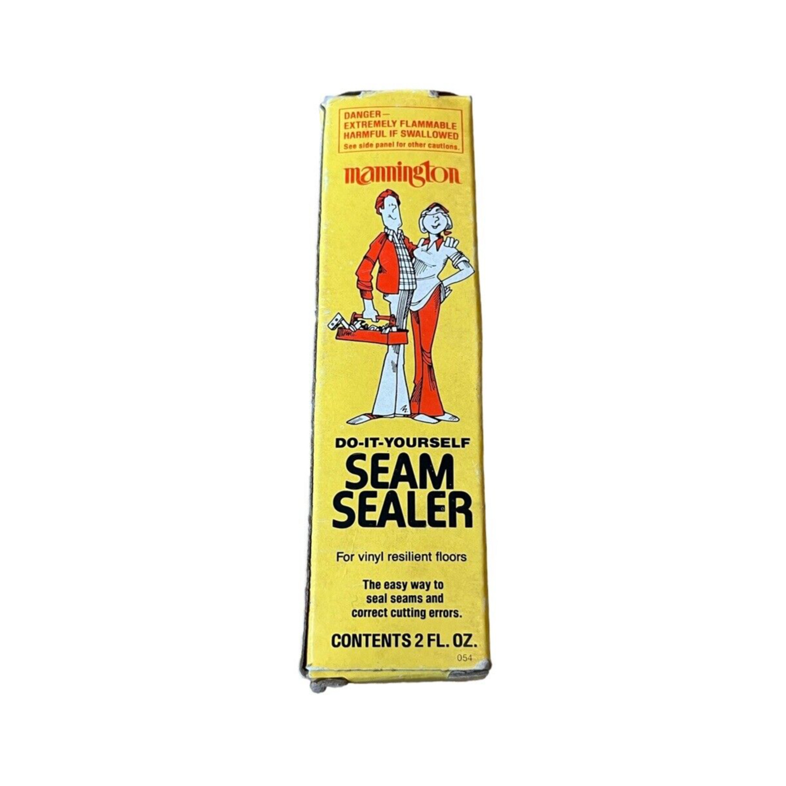 RARE Vintage Mannington Seam Sealer 70\'s Open box, tube sealed & unused.