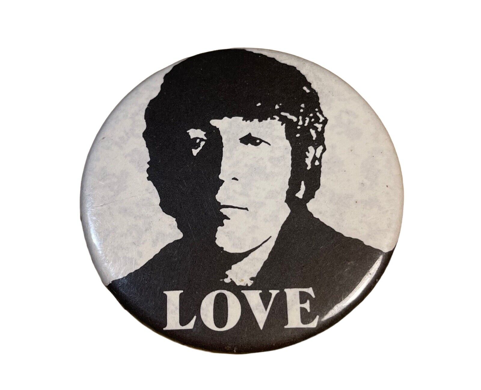 Vintage John Lennon Pinback Button “LOVE” 2.5” Diameter